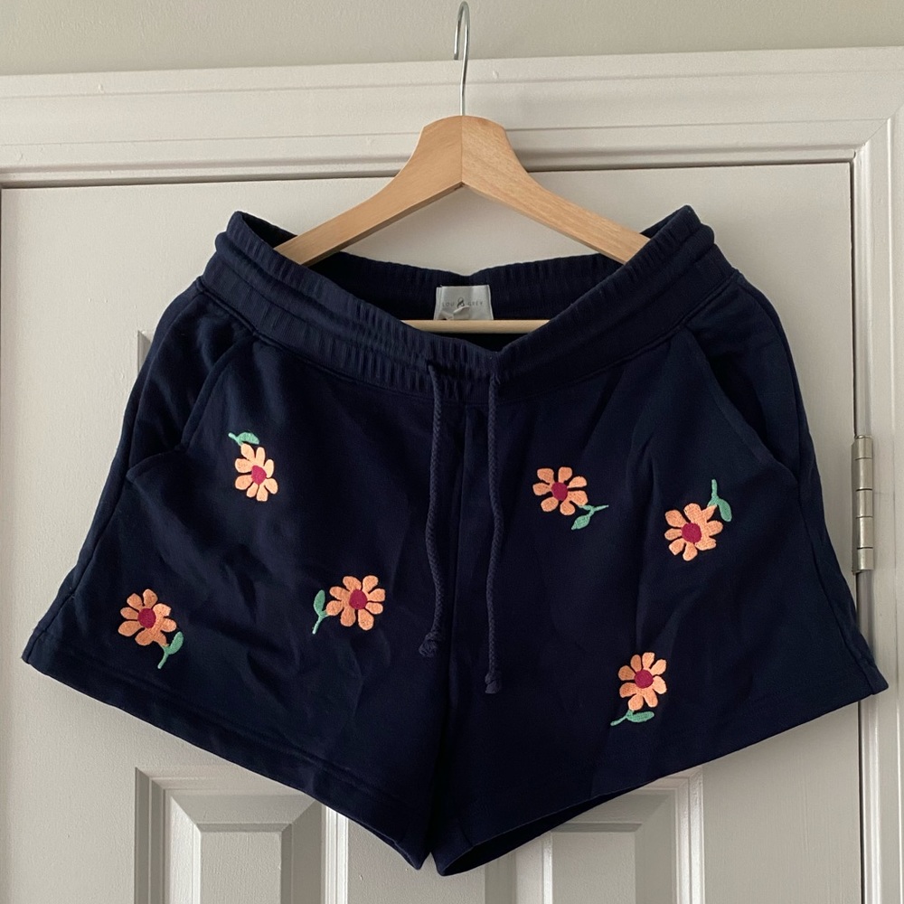 Lou & Grey Floral Cozy Cotton Terry Shorts